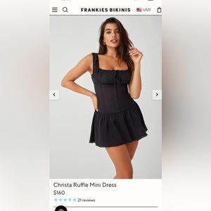 Black Ruffle Mini Dress